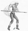 dark elf pencil drawing